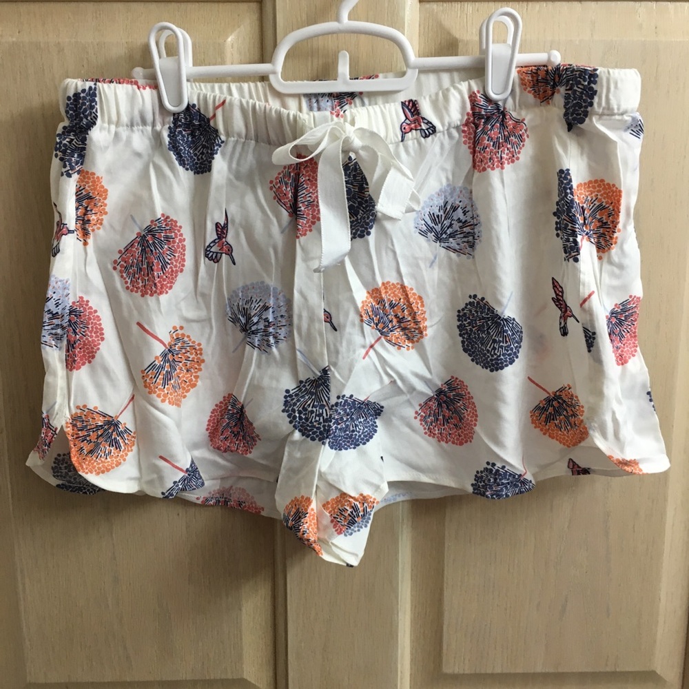 Women’s LOFT Pajama Shorts Hummingbird Print Size M